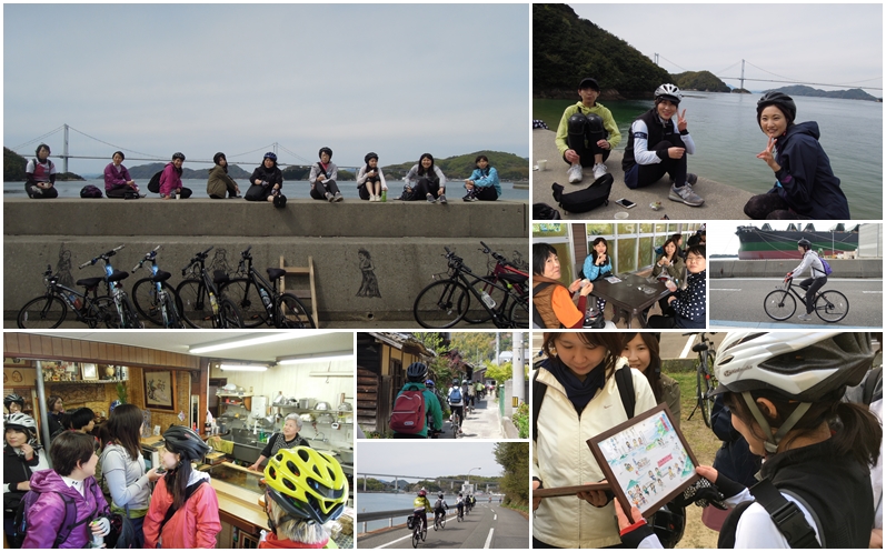 しまなみ海道の初心者向け女子旅サイクリングツアーのシクロ女子旅2019春1日目グルメツアー