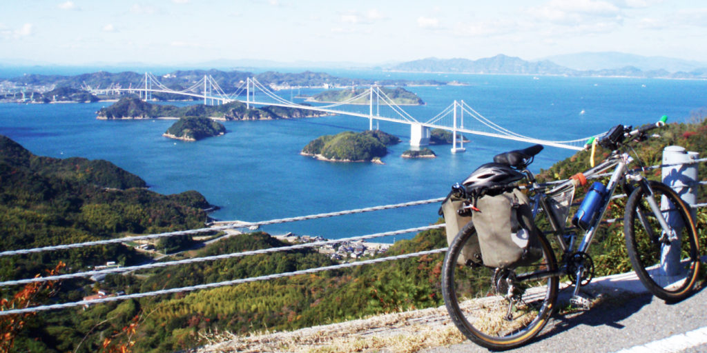 picture of the shimanami kaido and bicycle