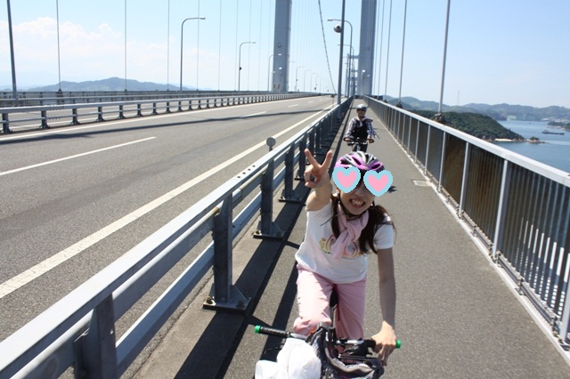 来島海峡大橋をサイクリング